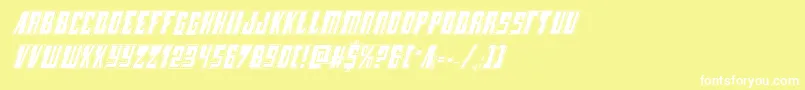 フォントLampreyacadital – 黄色い背景に白い文字