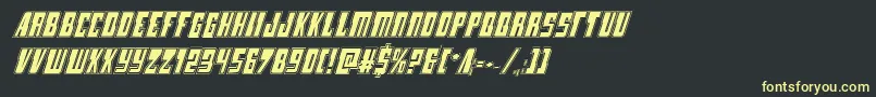 Lampreyacadital Font – Yellow Fonts on Black Background
