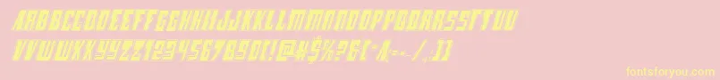 Lampreyacadital Font – Yellow Fonts on Pink Background