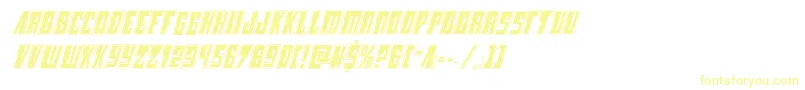 Lampreyacadital-fontti – keltaiset fontit valkoisella taustalla