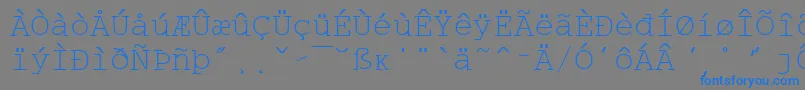 Weitere Informationen zur WpMultinationalaCourier-Schriftart WpMultinationalaCourier-Schriftart – Blaue Schriften auf grauem Hintergrund
