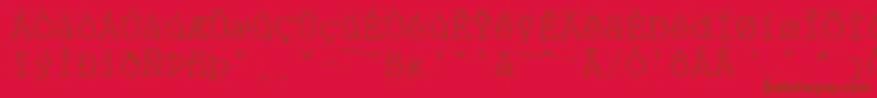 WpMultinationalaCourier Font – Brown Fonts on Red Background
