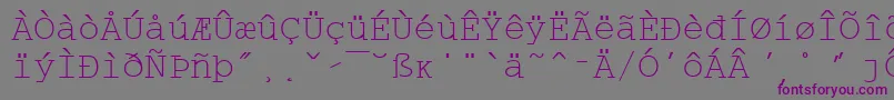 WpMultinationalaCourier Font – Purple Fonts on Gray Background