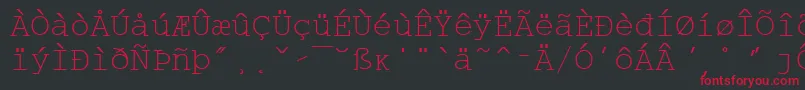 WpMultinationalaCourier Font – Red Fonts on Black Background