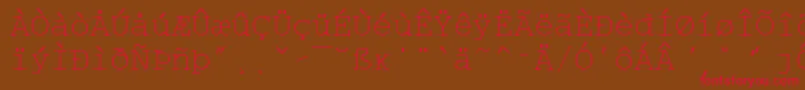 WpMultinationalaCourier Font – Red Fonts on Brown Background
