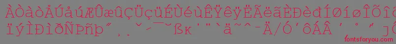 WpMultinationalaCourier Font – Red Fonts on Gray Background