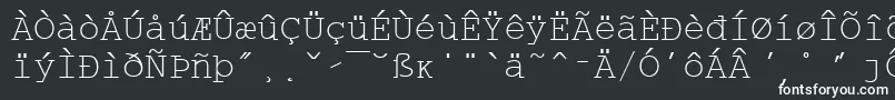 WpMultinationalaCourier-Schriftart – Weiße Schriften