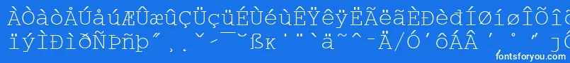 Lisätietoja WpMultinationalaCourier-fontista WpMultinationalaCourier-fontti – valkoiset fontit sinisellä taustalla