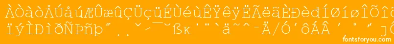 WpMultinationalaCourier Font – White Fonts on Orange Background