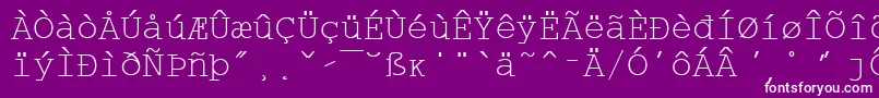 WpMultinationalaCourier Font – White Fonts on Purple Background