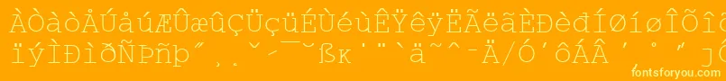 WpMultinationalaCourier Font – Yellow Fonts on Orange Background