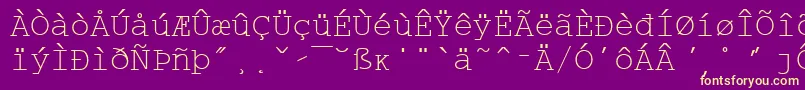WpMultinationalaCourier Font – Yellow Fonts on Purple Background