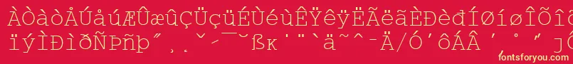 WpMultinationalaCourier Font – Yellow Fonts on Red Background