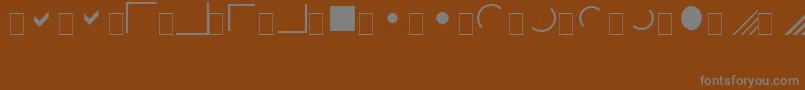 フォントMarlett – 茶色の背景に灰色の文字