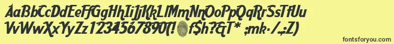 AardcHrCafe Font – Black Fonts on Yellow Background