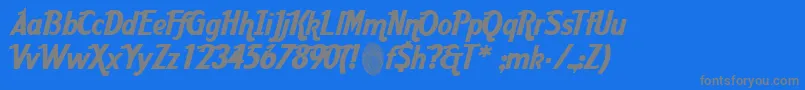 AardcHrCafe Font – Gray Fonts on Blue Background
