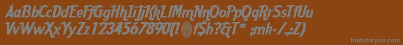 Шрифт AardcHrCafe – серые шрифты на коричневом фоне