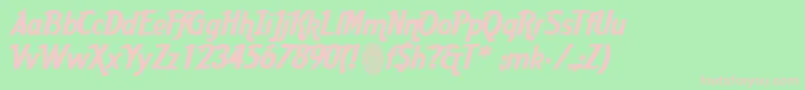 AardcHrCafe Font – Pink Fonts on Green Background