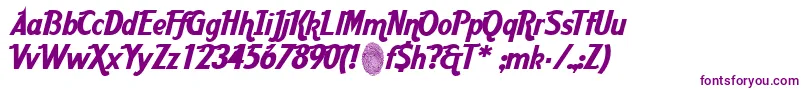 AardcHrCafe Font – Purple Fonts on White Background