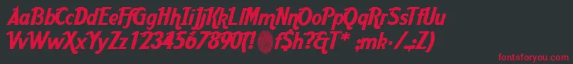 AardcHrCafe Font – Red Fonts on Black Background