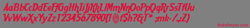 AardcHrCafe-Schriftart – Rote Schriften auf grauem Hintergrund