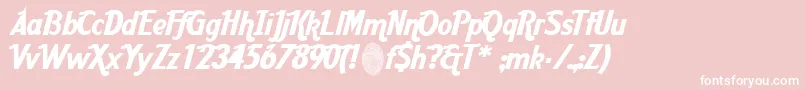 フォントAardcHrCafe – ピンクの背景に白い文字