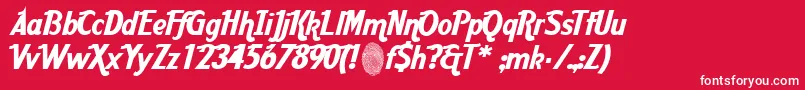 AardcHrCafe Font – White Fonts on Red Background