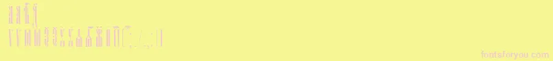 Fonte PsaltyrUcsSpacedout – fontes rosa em um fundo amarelo