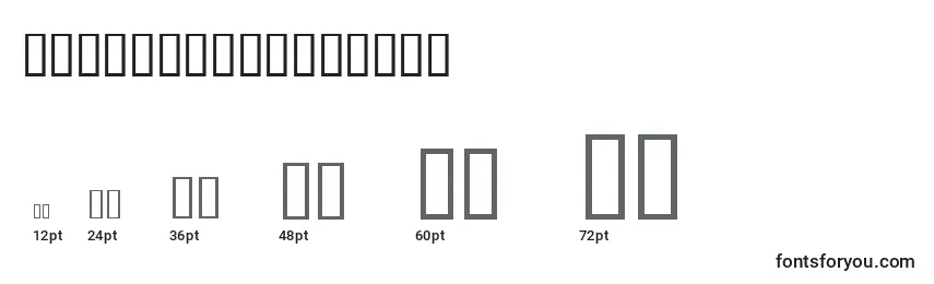 Dizzyfeiningersh Font Sizes