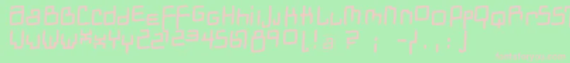 DadastracesfreeshapesItalic Font – Pink Fonts on Green Background