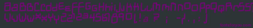 Fonte DadastracesfreeshapesItalic – fontes roxas em um fundo preto