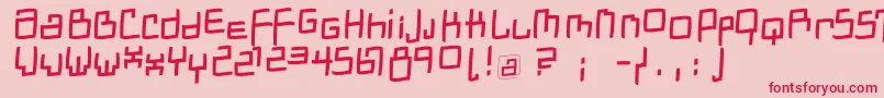 Weitere Informationen zur DadastracesfreeshapesItalic-Schriftart DadastracesfreeshapesItalic-Schriftart – Rote Schriften auf rosa Hintergrund