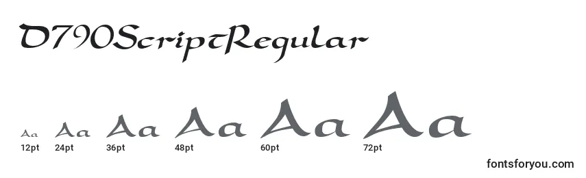 D790ScriptRegular Font Sizes