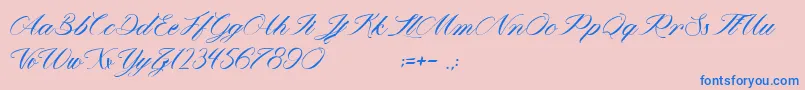 MathildaInWonderland Font – Blue Fonts on Pink Background