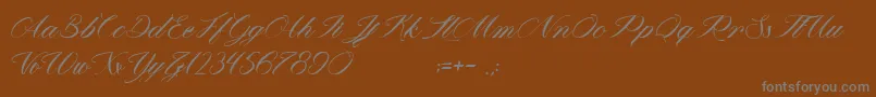 MathildaInWonderland Font – Gray Fonts on Brown Background