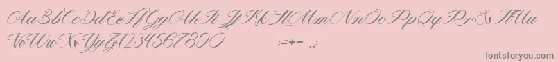 MathildaInWonderland Font – Gray Fonts on Pink Background