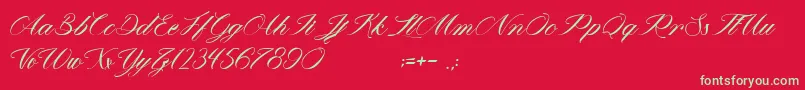 MathildaInWonderland Font – Green Fonts on Red Background