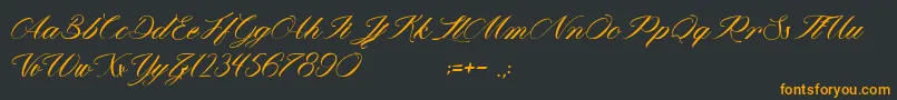 MathildaInWonderland Font – Orange Fonts on Black Background