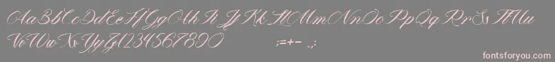 MathildaInWonderland Font – Pink Fonts on Gray Background