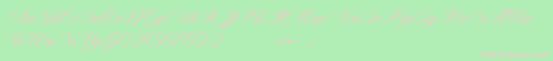 MathildaInWonderland Font – Pink Fonts on Green Background