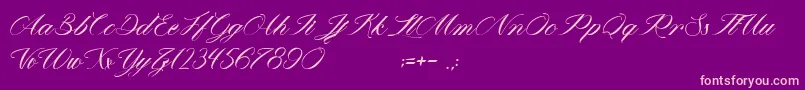 MathildaInWonderland Font – Pink Fonts on Purple Background