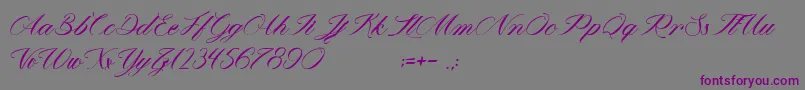 MathildaInWonderland Font – Purple Fonts on Gray Background