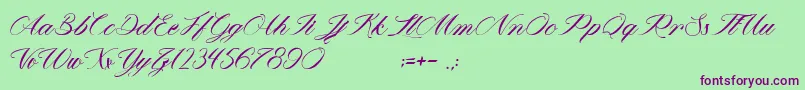 fuente MathildaInWonderland – Fuentes Moradas Sobre Fondo Verde