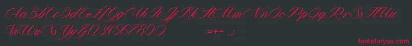 MathildaInWonderland Font – Red Fonts on Black Background