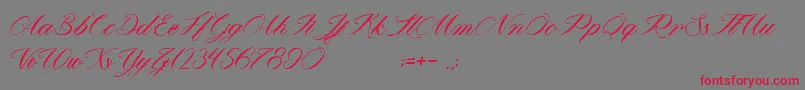 Police MathildaInWonderland – polices rouges sur fond gris
