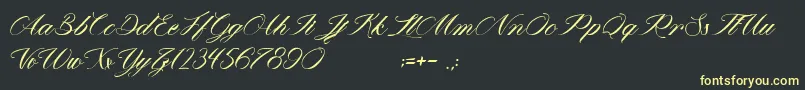 MathildaInWonderland Font – Yellow Fonts on Black Background