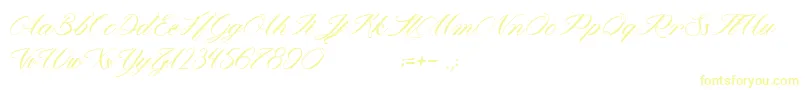 MathildaInWonderland Font – Yellow Fonts on White Background