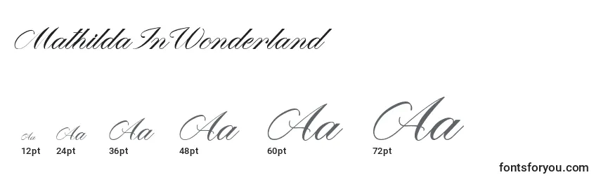 MathildaInWonderland Font Sizes