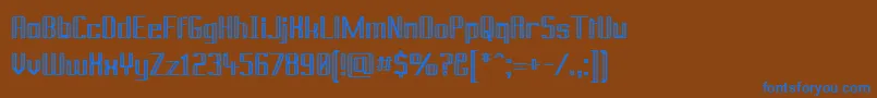 PrussianBrew Font – Blue Fonts on Brown Background