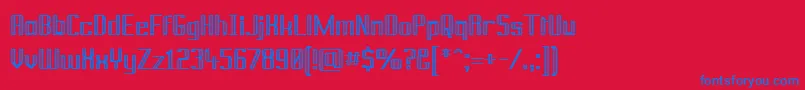 PrussianBrew Font – Blue Fonts on Red Background